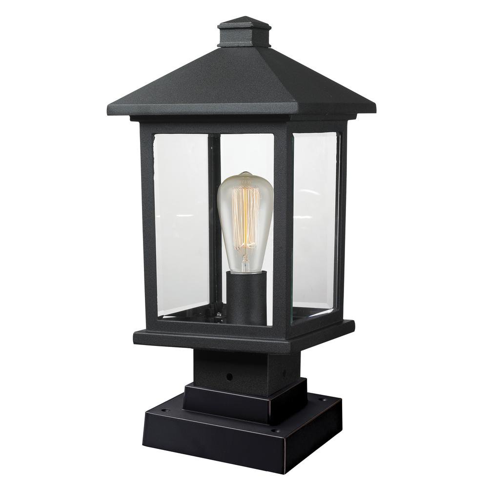 1 Light Outdoor Wall Mount In Craftsman Style 10 Inches Wide By 16.75 Inches High-Black Finish Z-Lite 570B-Bk