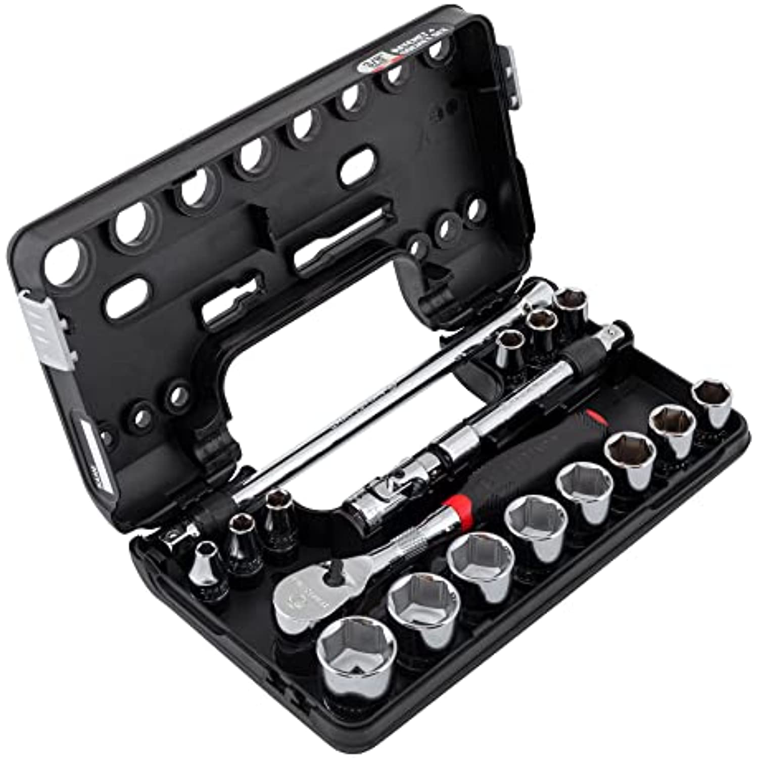 CRAFTSMAN V-SERIES Socket Set, Shallow SAE, 3/8 Inch Drive, 18 Piece (CMMT45752V)