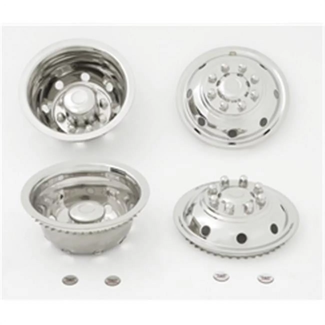 16 in. 8 Lug 8 Hand Hole Dual Wheel Quickliner Simulator Set for 1992-2007 Ford E350 & D450