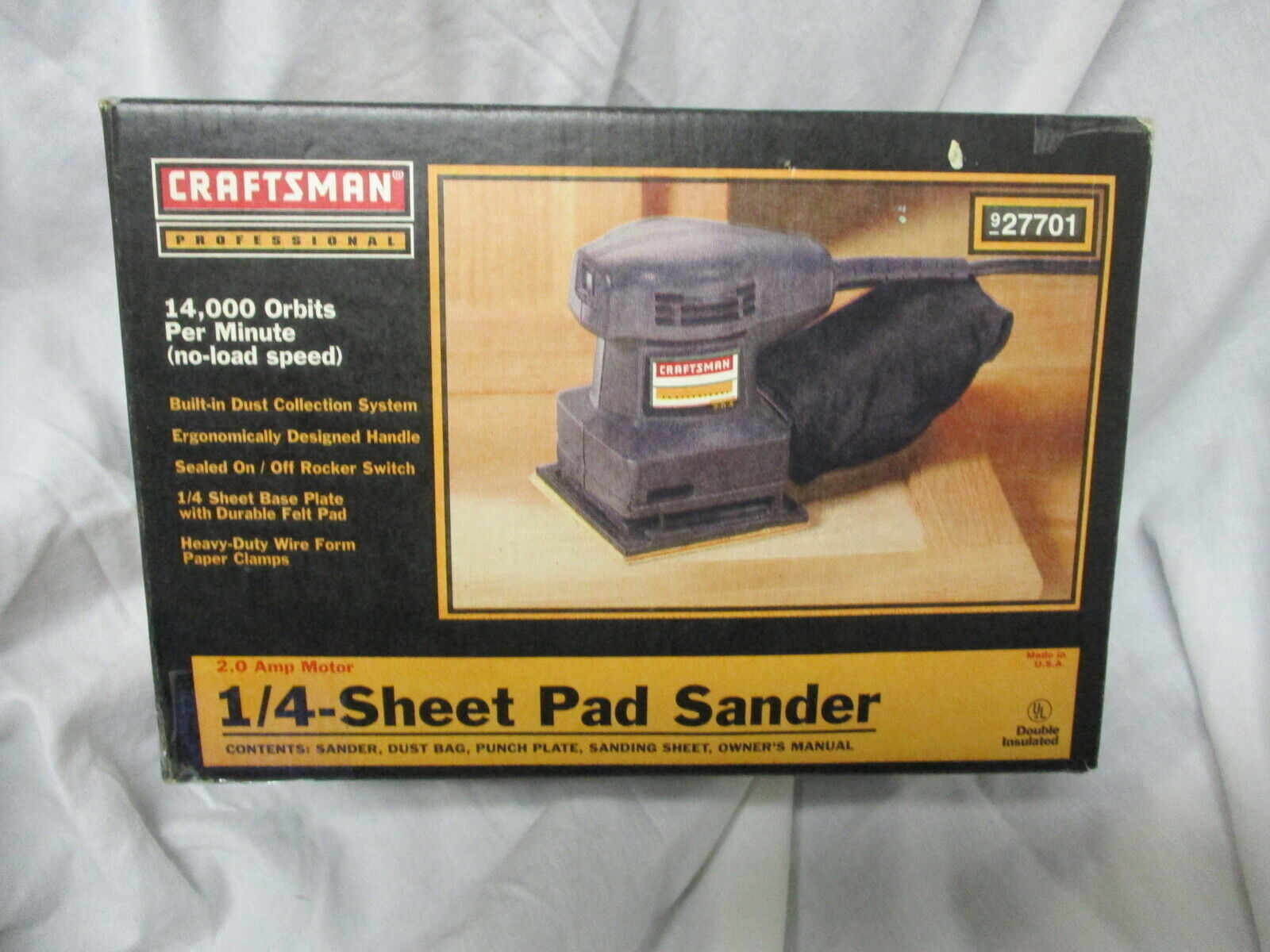 Craftsman 1/4 Sheet Pad Sander 927701 New Old Stock