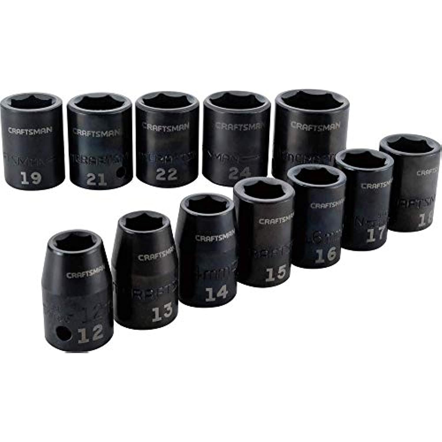 Craftsman Easy-to-Read Dual-Mark Impact Socket Sets 915885 Metric 1/2