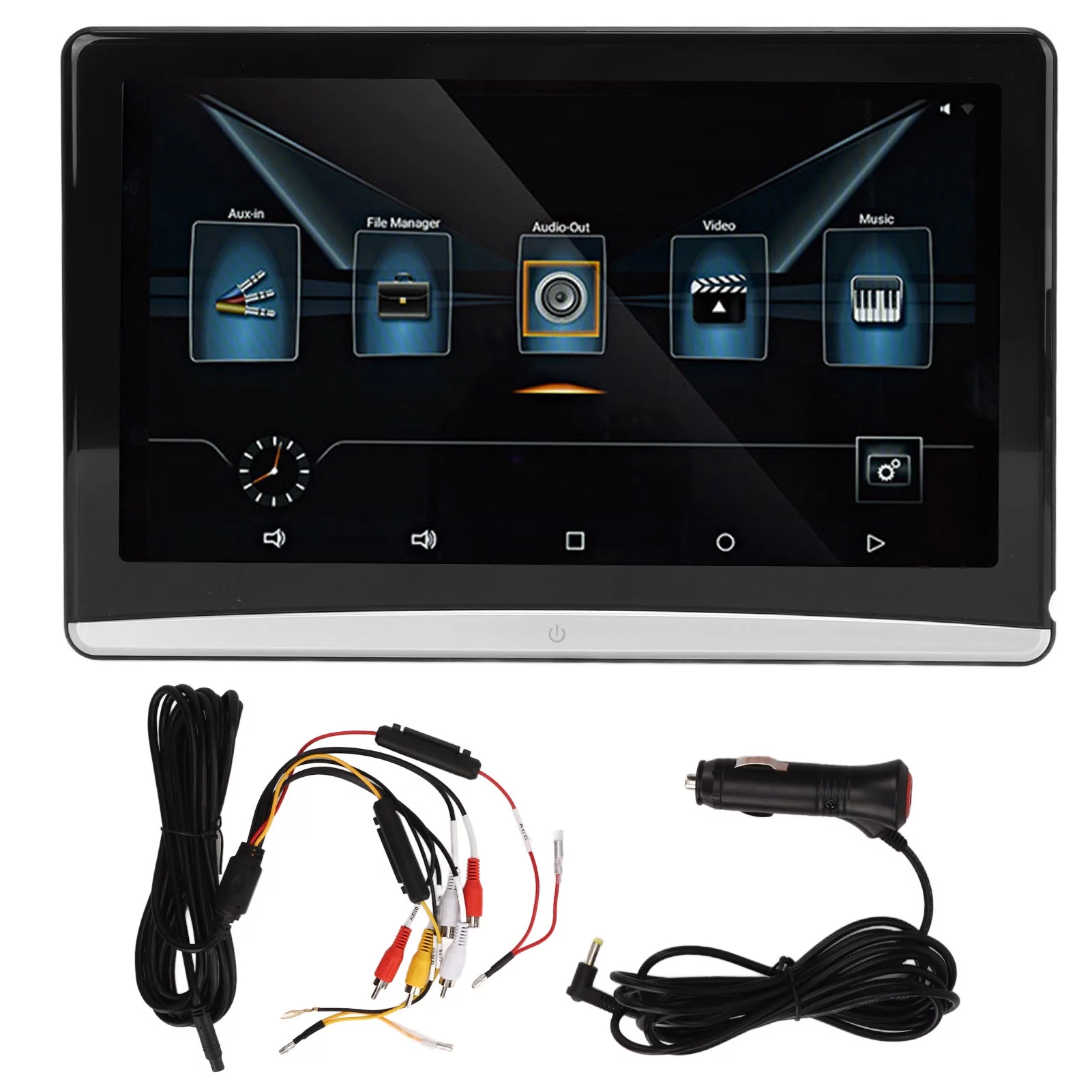 High Definition 11.3in Car Headrest Monitor, Touch Screen Tablet with WIFI Access, Bluetooth Connectivity, Seat Back Pillow, Multimedia Player for In-Car Entertainment, Universal Fit