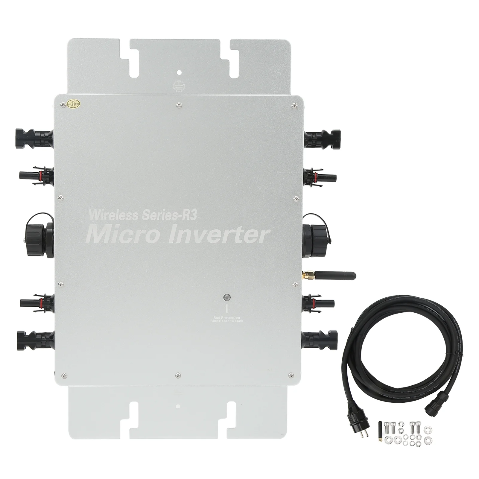 1400W Micro Grid Tie Inverter WiFi Waterproof MPPT Automatic Identification Solar Inverter for Solar System 120V 230V EU Plug