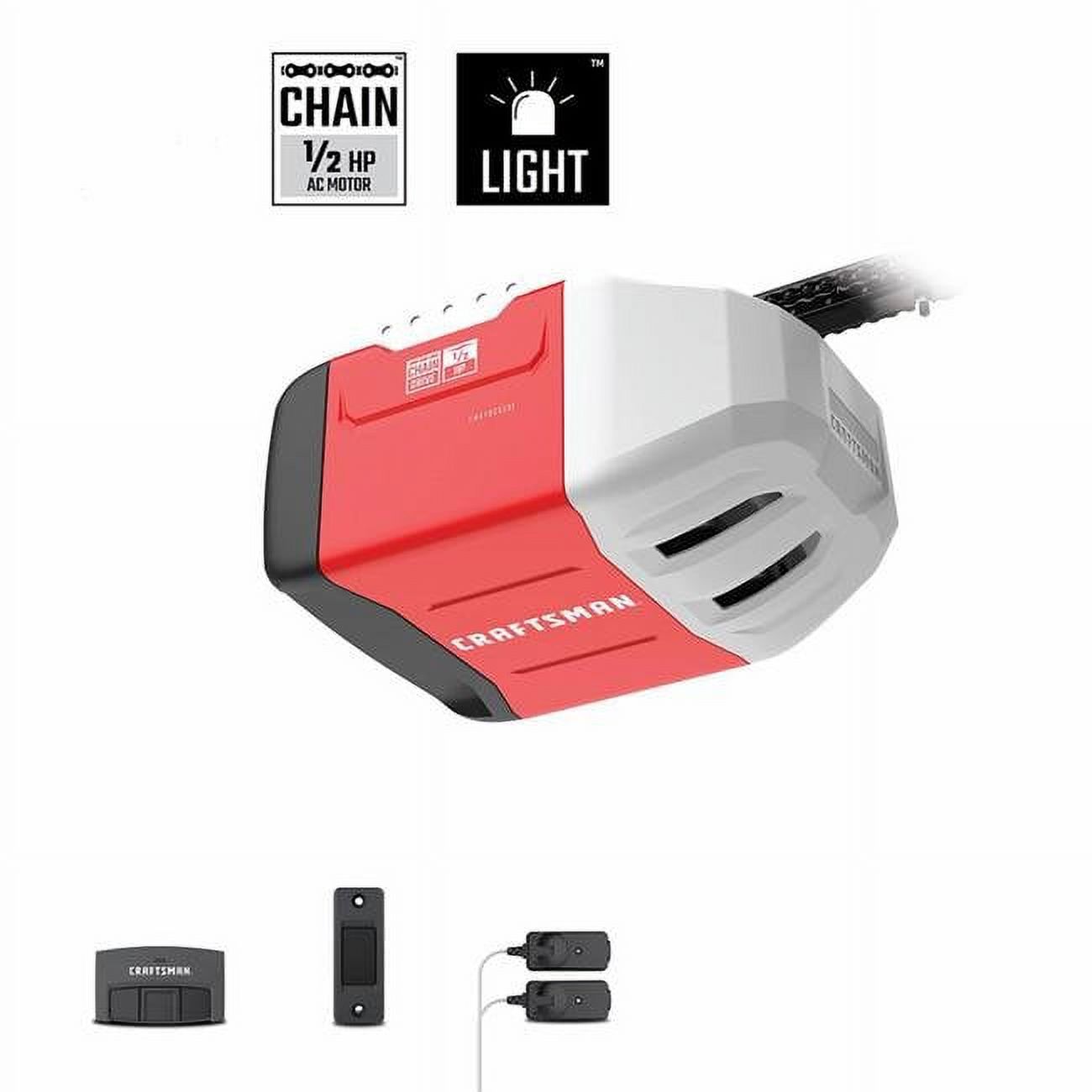 Chamberlain 5035742 Craftsman 1 by 2 HP Chain Drive Garage Door Opener