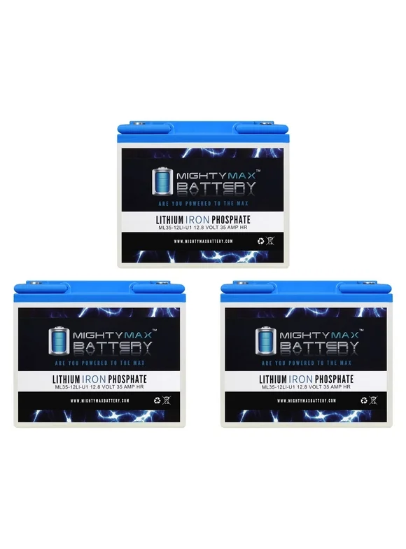 12V 35AH U1 Lithium Replacement Battery compatible with Craftsman 25780 Lawn Tractor and Mower - 3 Pack