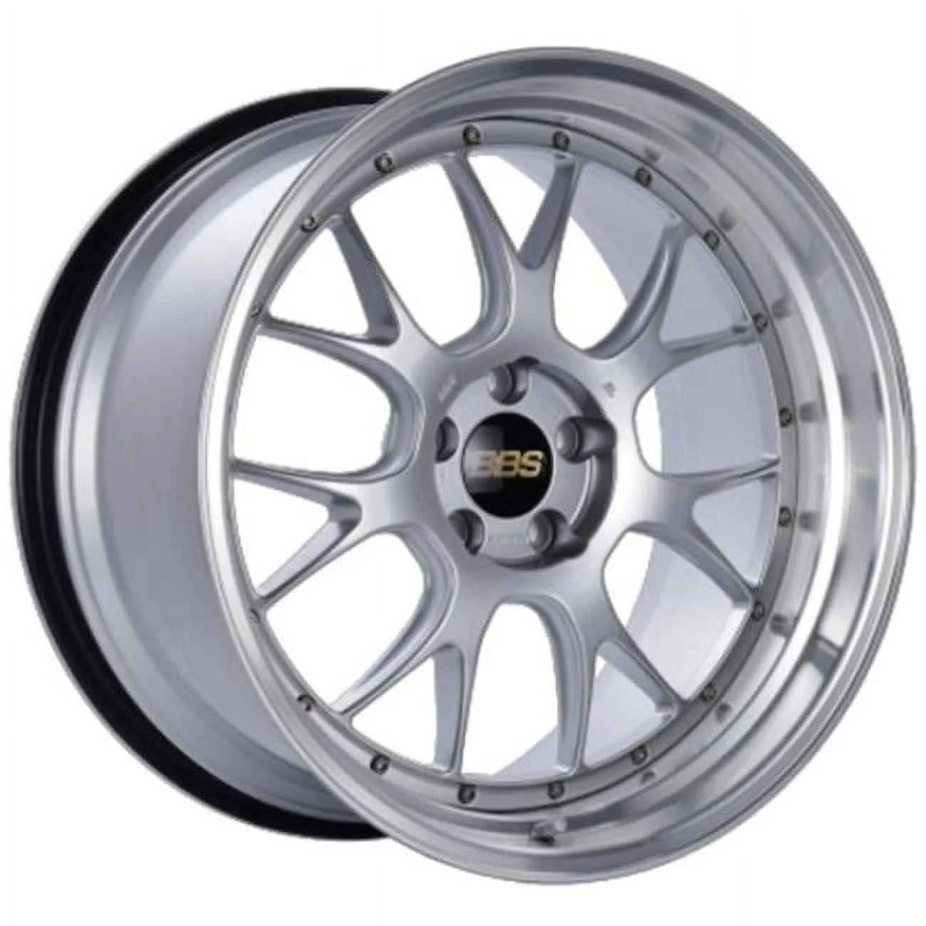 BBS LM317DSPK 20 x 9.5 in. LM-R 5 x 120 mm Bolt Pattern ET23 Center Diamond Cut Lip Wheel with 82 mm PFS & Clip Required, Diamond Silver