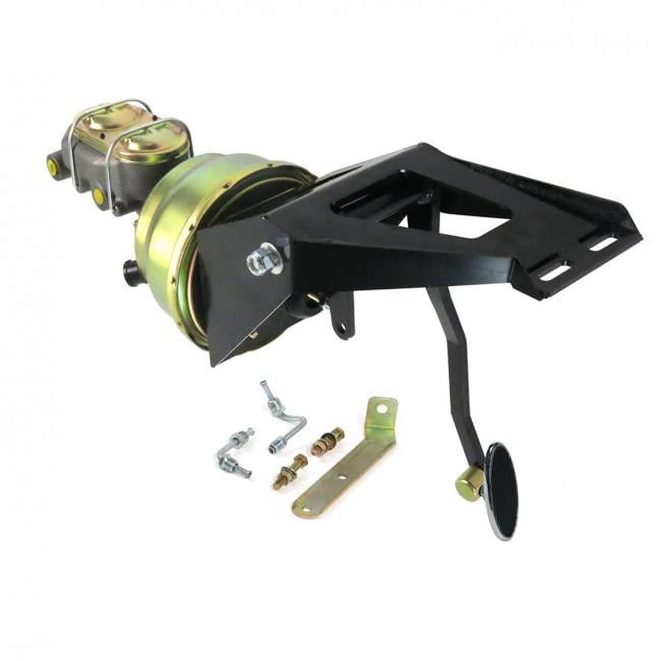 Helix Suspension Brakes & Steering  55-59 Chevy Truck Firewall 8 in. Dual Brake Pedal Kit Drum & Drum Small Oval Chrome Pad