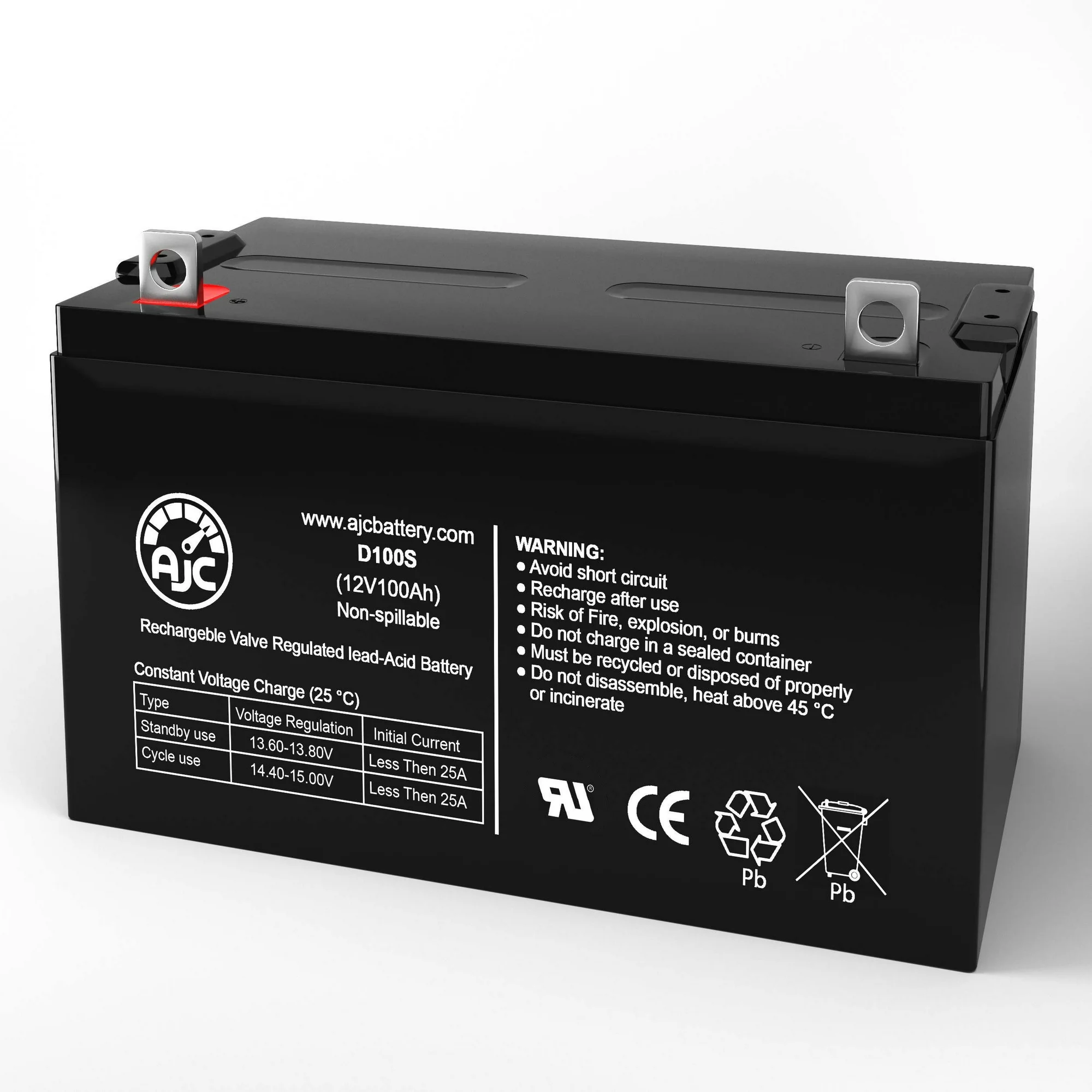 Para Systems PS-121100 12V 100Ah Sealed Lead Acid Battery - This Is an AJC Brand Replacement