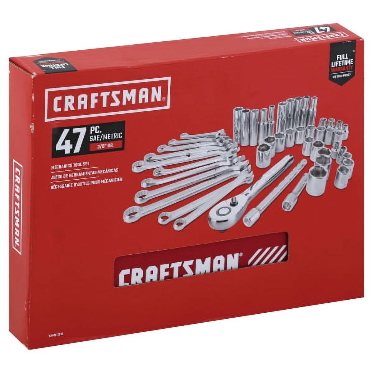 CRAFTSMAN Mechanics Tool Set, SAE / Metric, Soft Storage, 47-Piece CMMT12019