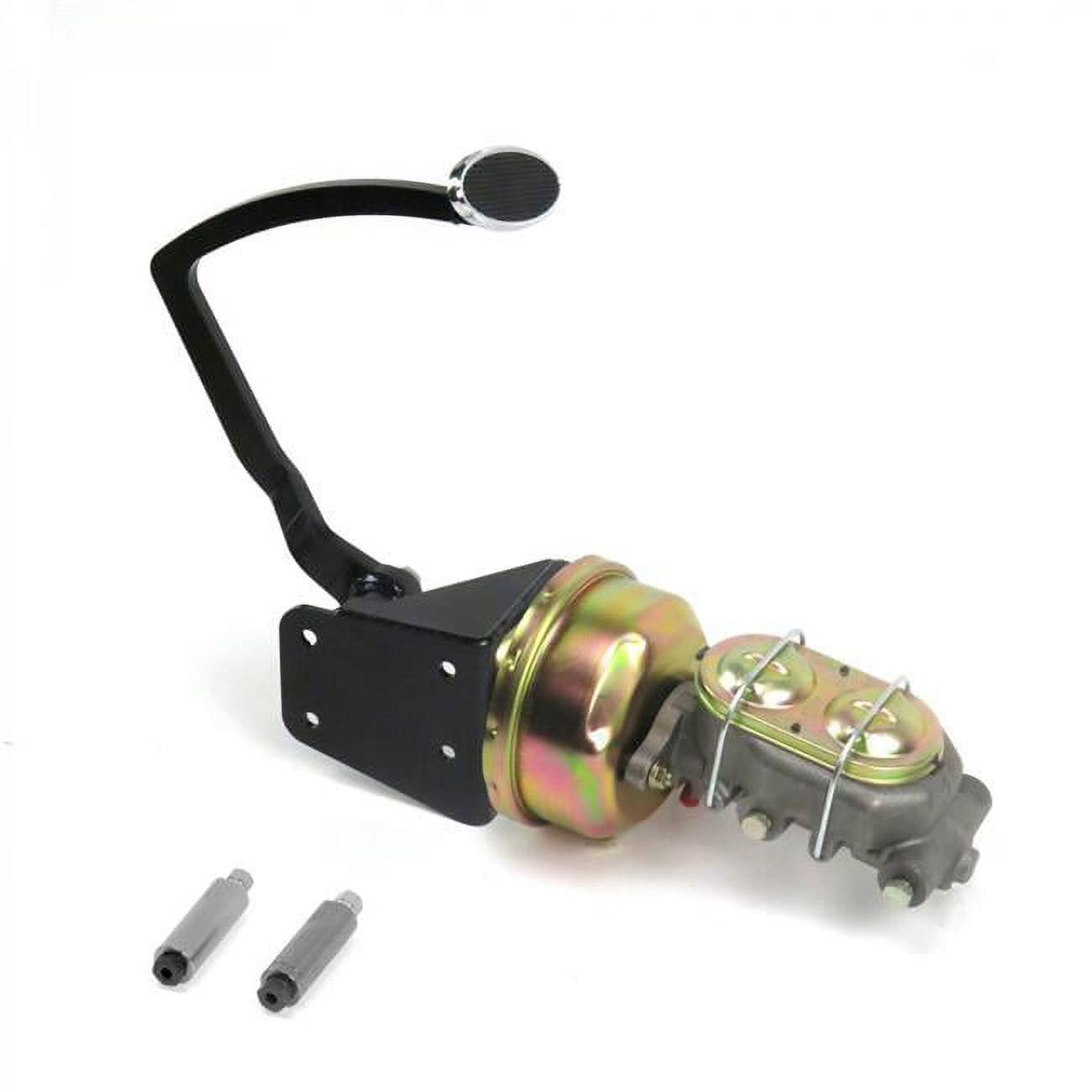 Helix Suspension Brakes & Steering  8 in. Single Disc & Drum Brake Pedal Kit with Small Oval Chrome Pad for 1932 Ford