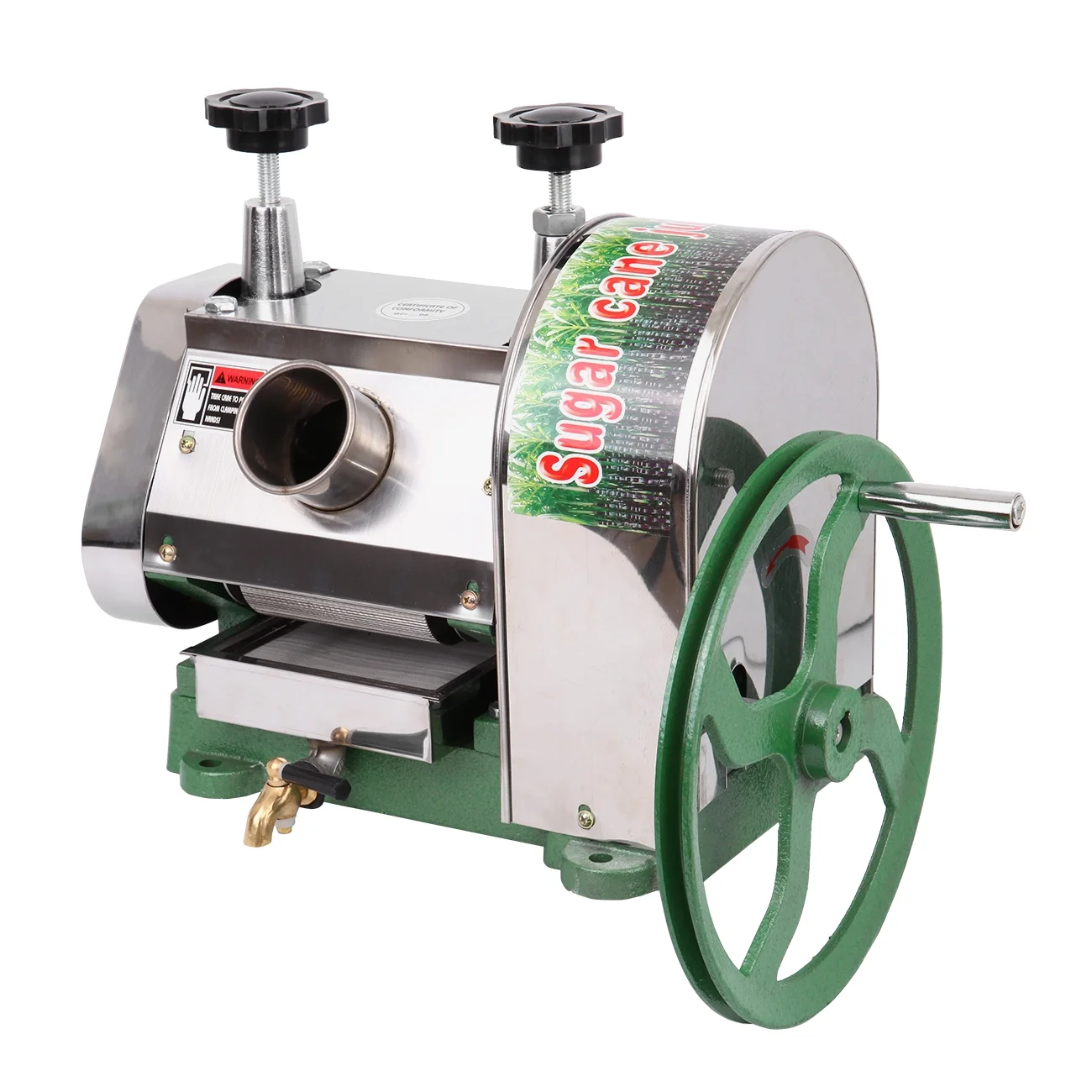 IVV Commercial Manual Sugar Cane Press Juicer Machine Extractor Mill Juice, 50kg/h, Silver