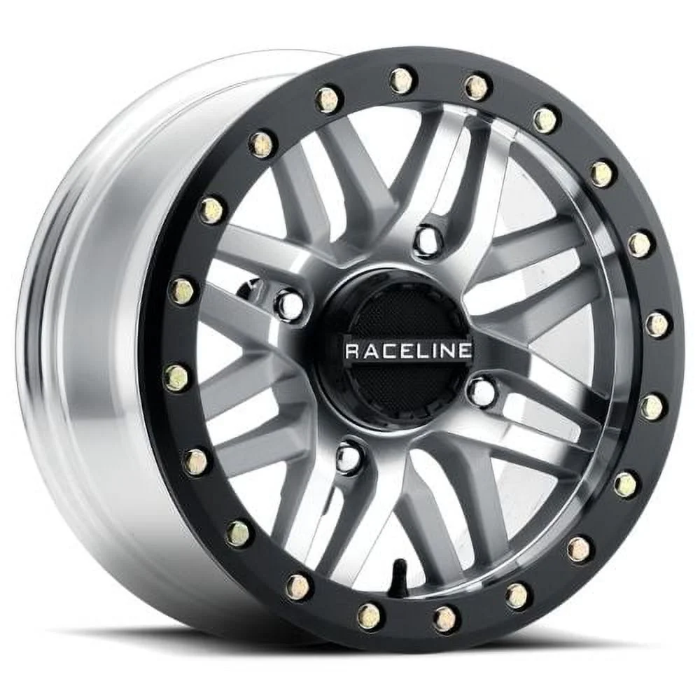 15x10 Raceline A91MA Ryno UTV Beadlock Black Machined As Cast Wheel 4x137 (0mm)