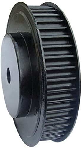 14M36X55 Steel HTD Timing Pulley with Flange, 14 mm Pitch, 36 Teeth, for 55 mm wide belt, 24 mm +/-1mm Pilot Bore, 160.43 mm Pitch Dia., 157.62 mm OD, 100 mm Hub Dia., 70 mm Face Width, 85 mm Overall Width, 6F/S , (1-080)