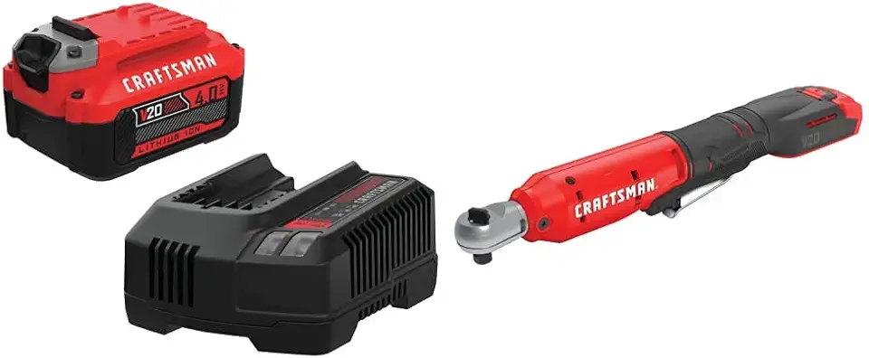 CRAFTSMAN V20 Battery, Power Tool Kit, Charger Included, 4.0-Ah (CMCB204-CK) CMCF930B V20* Cordless 3/8