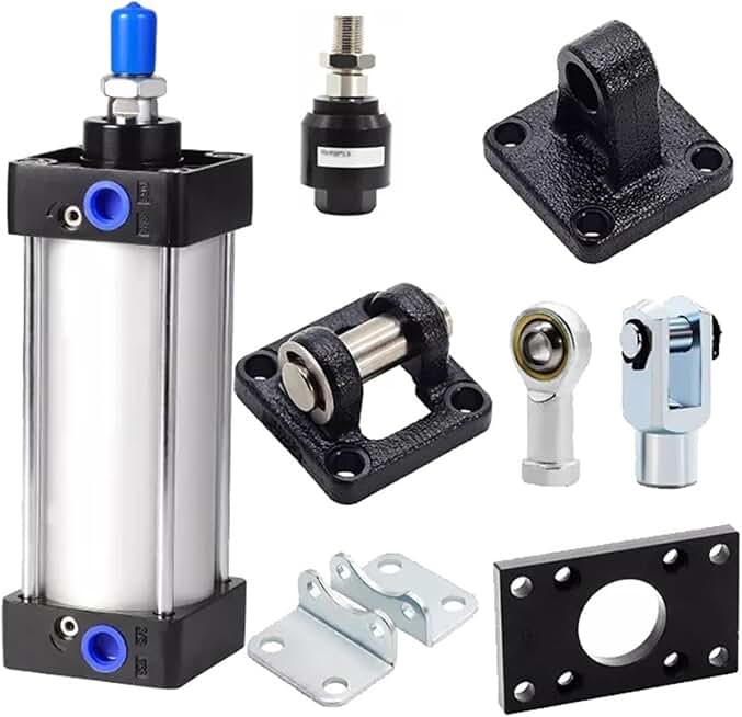 SC40 Standard Air Cylinder Bore 40mm Stroke 25-1000mm Double Acting with Magnetic Accessories Aluminium Pneumatic Cylinders 1Pcs(SC40X900)