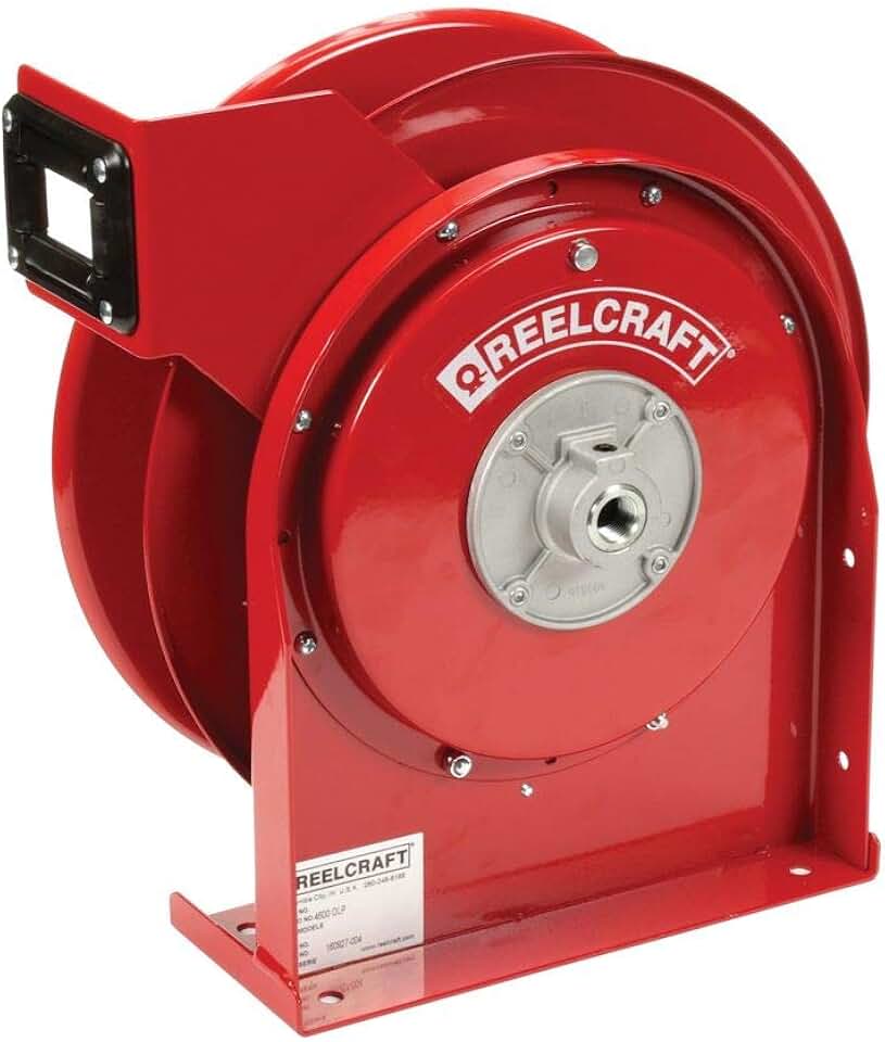 Reelcraft 4400 OLP Premium Duty Spring Retractable Hose Reel, 35' Air/Water Hose Not Included