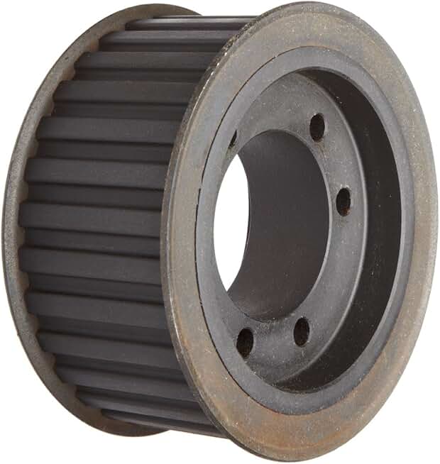 14M34QD55.SK Solid Construction Cast Iron HTD Timing Pulley with flanges for QD Bush, For 14M Pitch X 55 mm Wide HTD Belt,Bored for SK QD Bush, 34 Teeth, 5.965 Inch Pitch Dia., 5.858 Inch Outside Dia.(OD), 2.75 Face Width(F), (1-009)