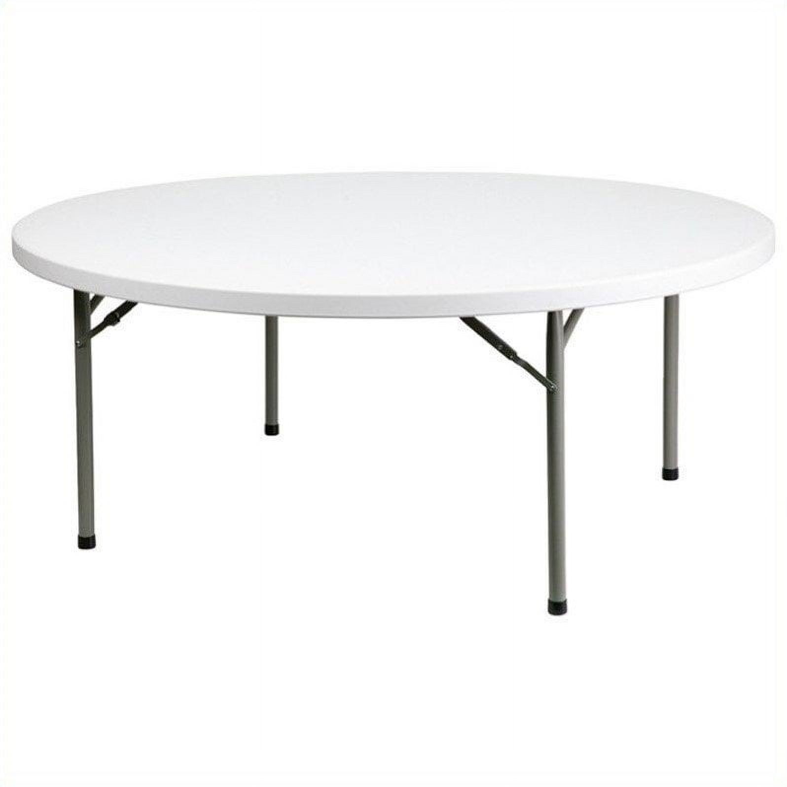 Flash Furniture 6-Foot Granite White Plastic Folding Table