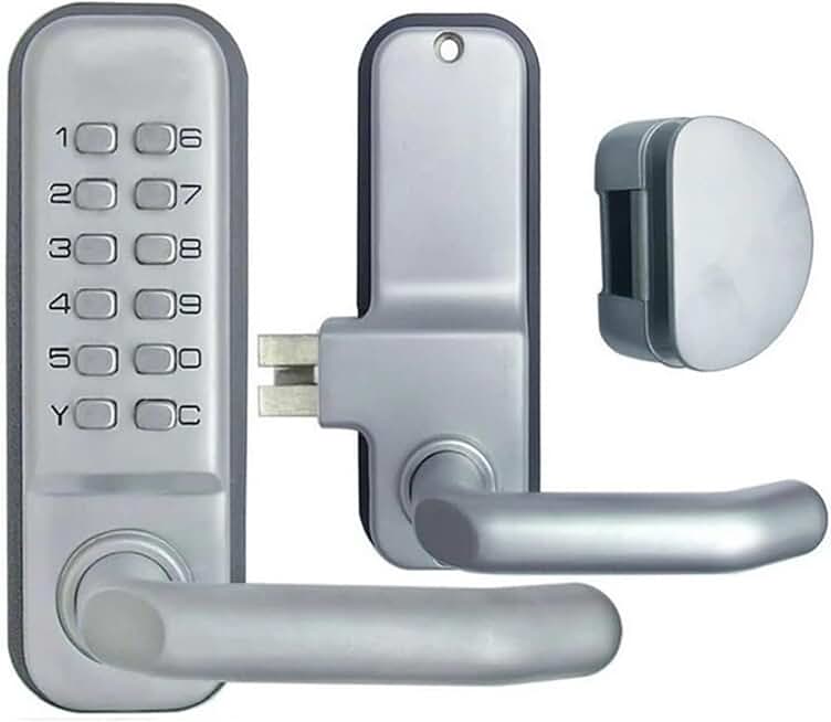Combination Handle Door Lock for Home Office Glass Door Rarelock 1Pcs(B)
