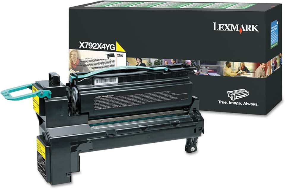 Lexmark X792X4YG (X792) Extra High-Yield Toner, Yellow - in Retail Packaging