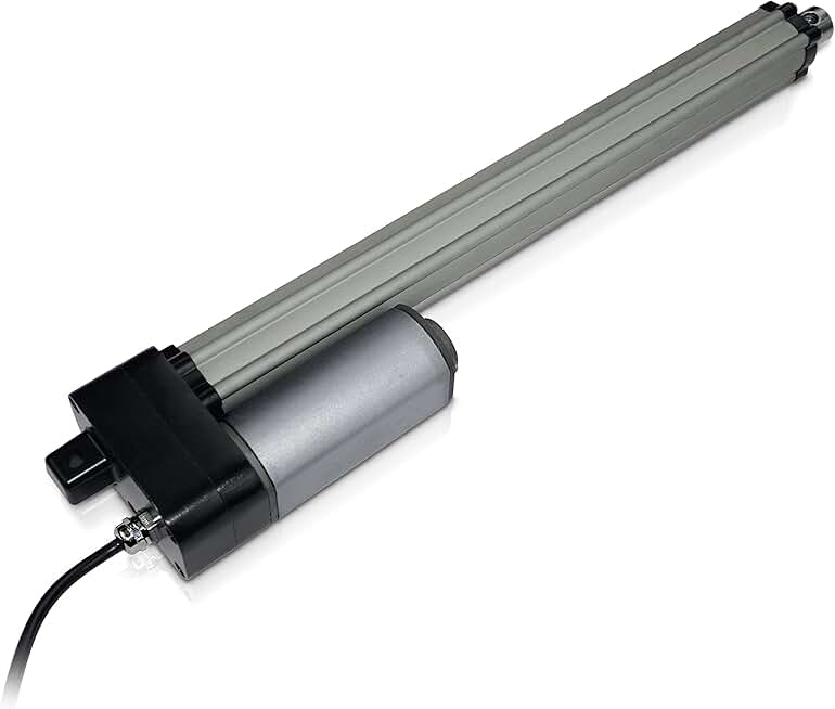 Progressive Automations 12V Waterproof (450 lbs, 6 in) Linear Actuator IP68M, IP69K for Industrial, Solar Usage, Brushed DC Electric Motor & 400-Hour Salt Spray Rating PA-10-6-450-N-12VDC-SS