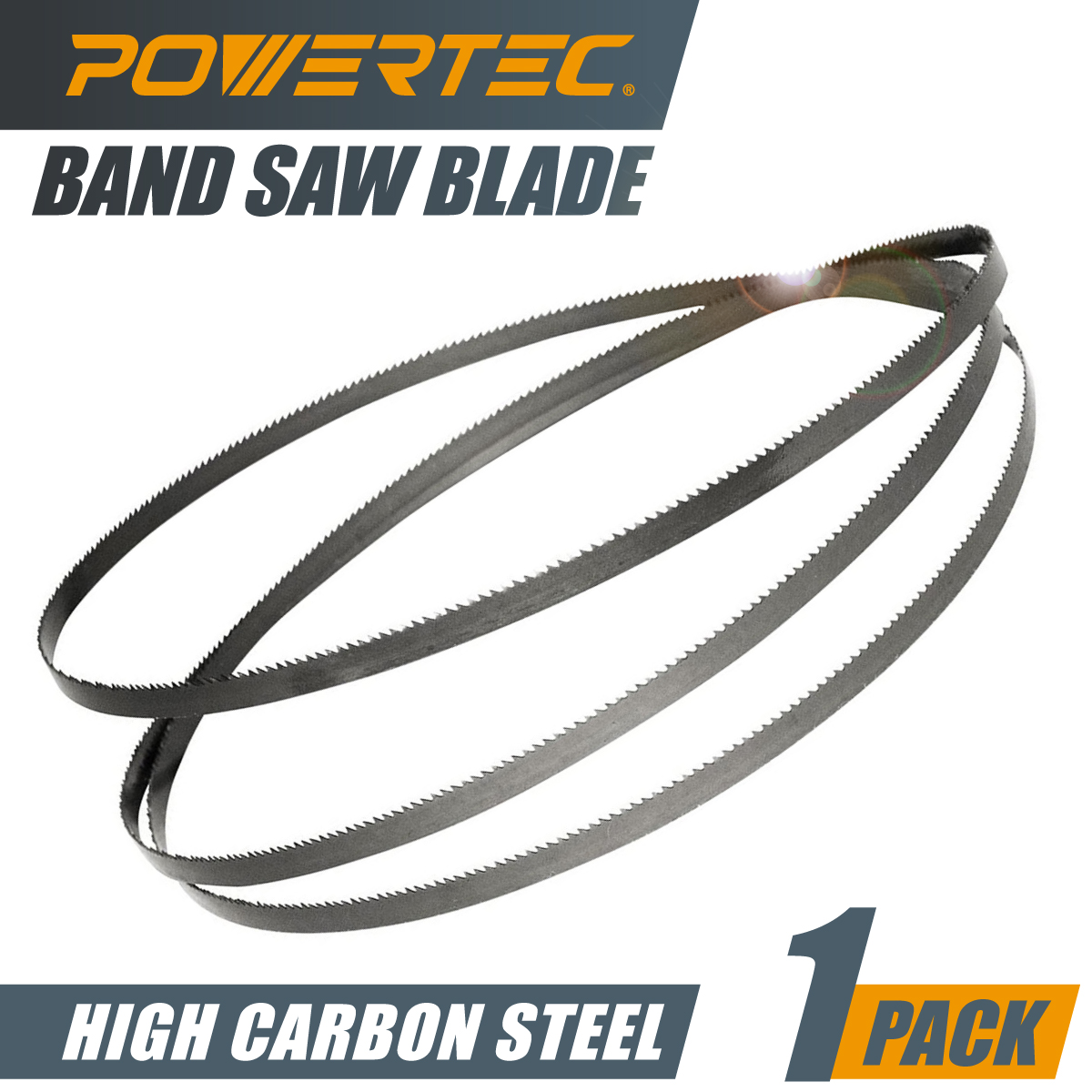 POWERTEC 59-1/2 Inch x 3/8 Inch x 6 TPI Bandsaw Blades for Woodworking, Band Saw Blades for Sears Craftsman, B&D, Ryobi, Delta and Skil 9