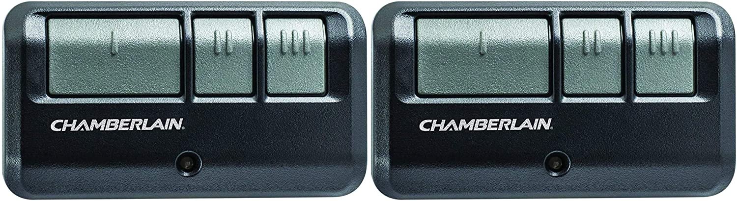 Chamberlain Group G953EV-P2 LiftMaster/Craftsman 953EV-P2 3-Button, Security +2.0 Compatible, Includes Visor Clip Garage Door Opener Remote - 2 Pack