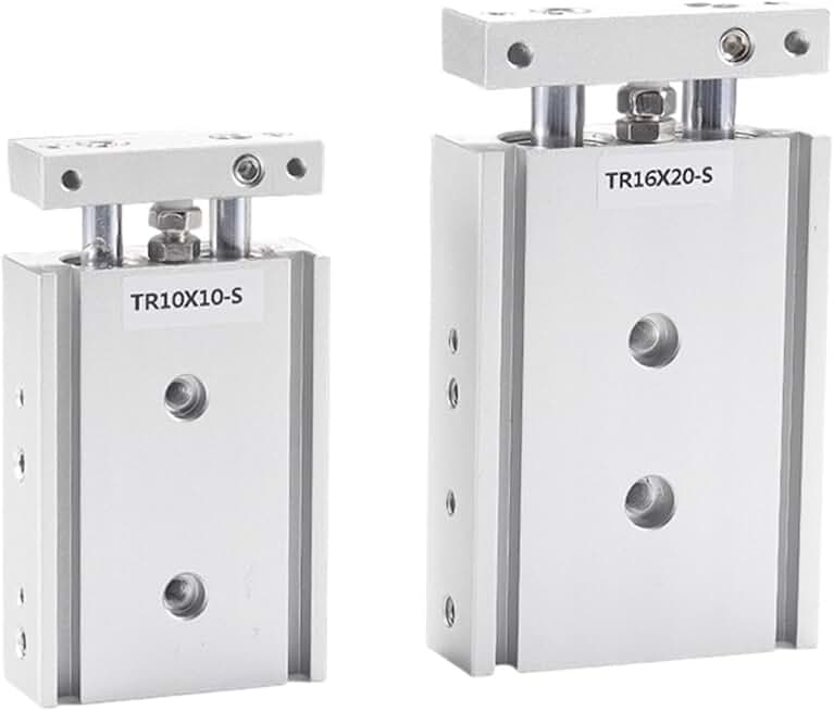 Twin-rod Cylinder Pneumatic Cylinder TR25 TR32 Air Cylinder 10-200mm Stroke with Magnet 1Pcs(Stroke150mm Magnetic,TR25)