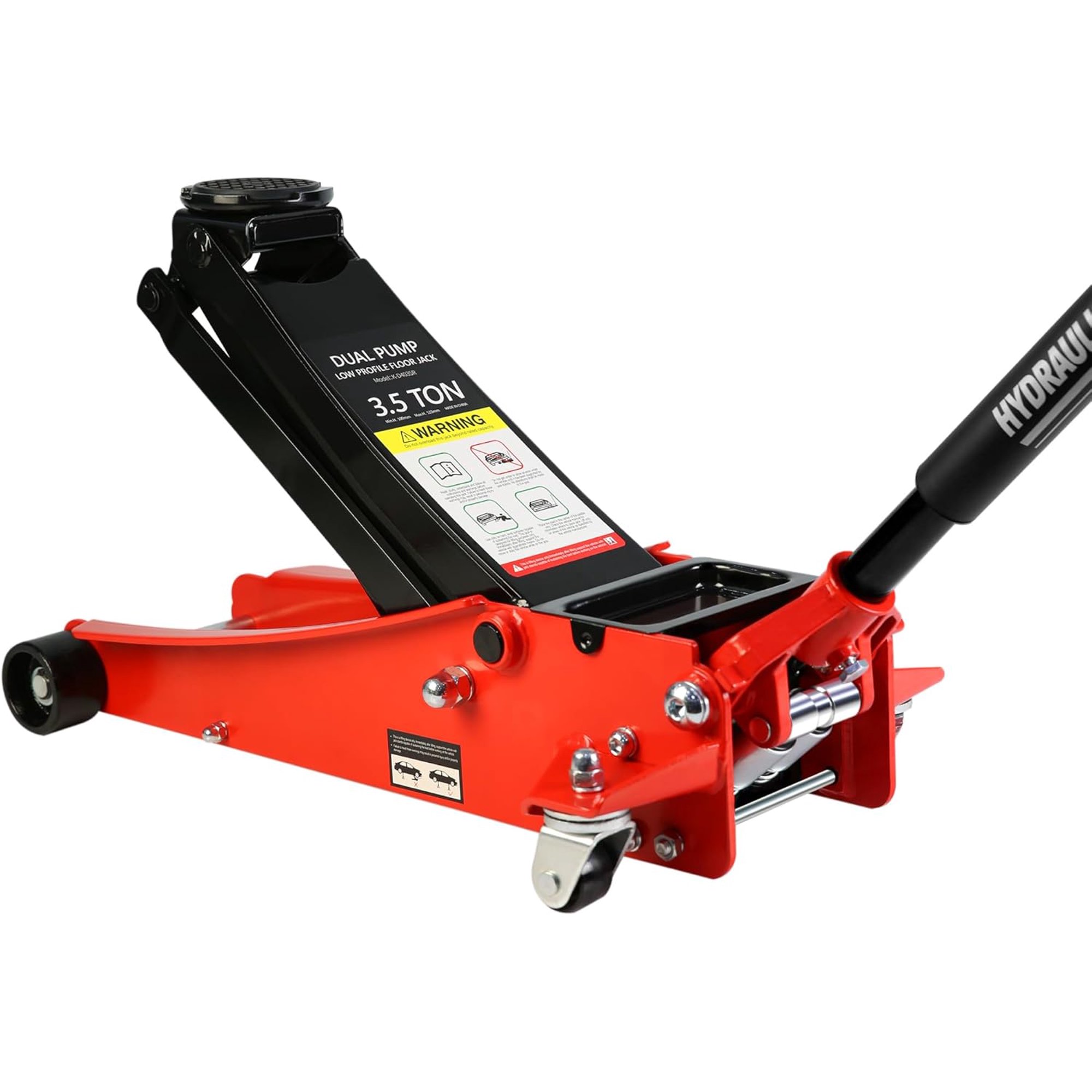 BEIMIMU 3.5 Ton (7700 lb) Floor Jack,Professional Low Profile Hydraulic Jack, Heavy Duty Steel Racing Floor Jack with Dual Piston Quick Lift Pump,Lift Range 4
