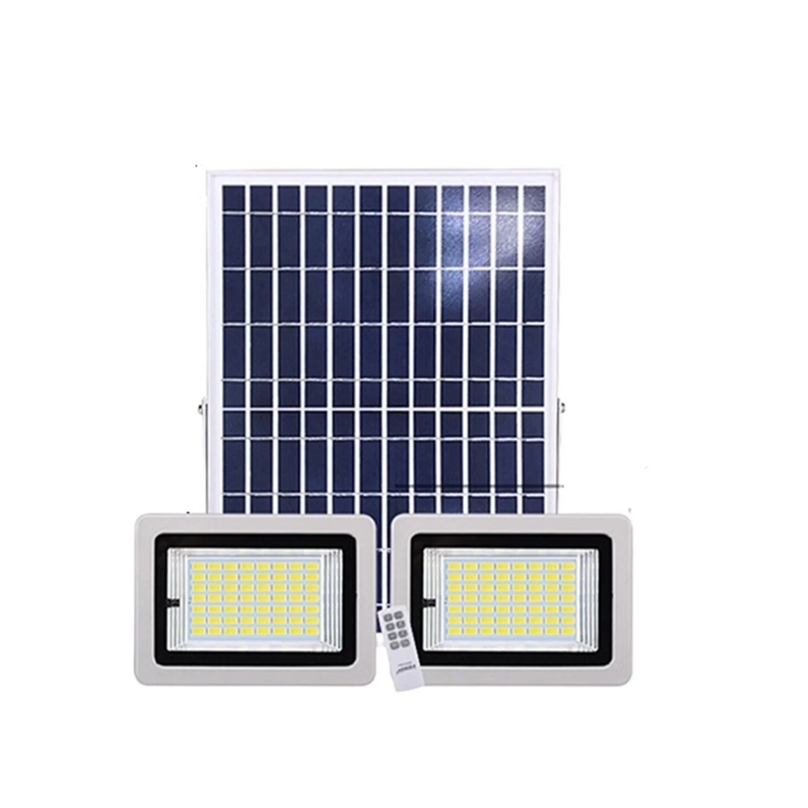Outdoor Solar LED Aluminum Floodlight One Drive Two High Power Outdoor Garden Courtyard Lighting Waterproof Induction Spotlight