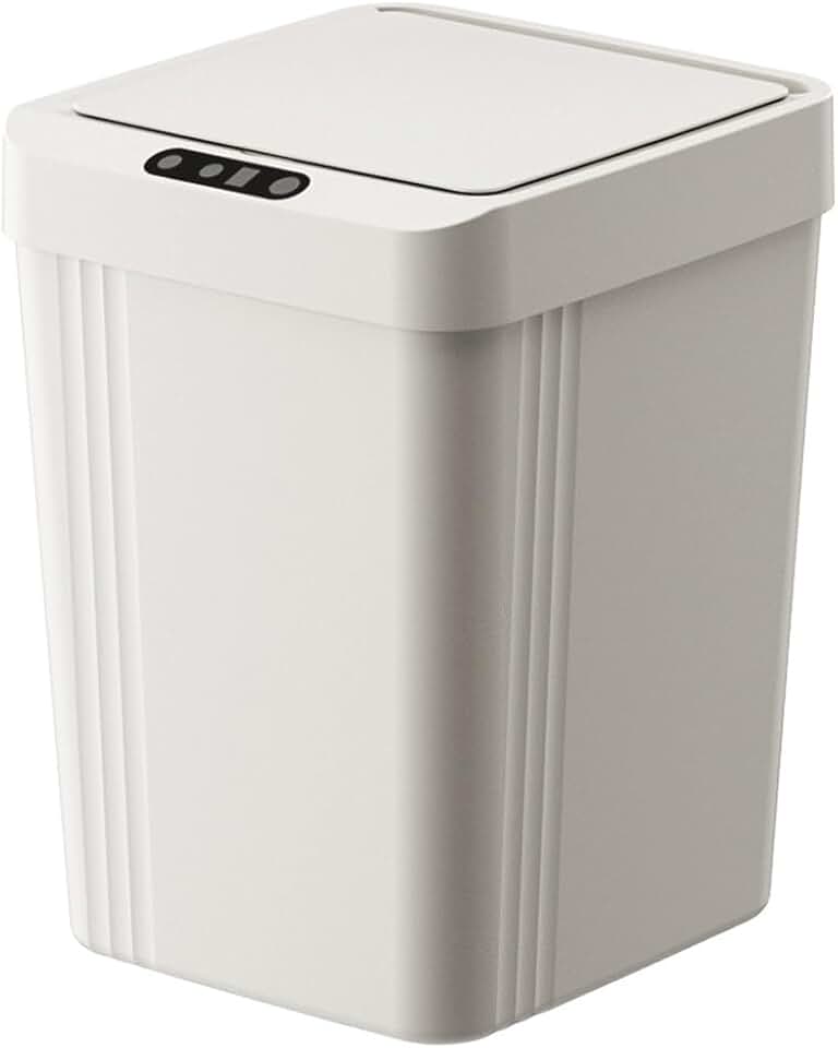 Smart Sensor Garbage Bin Kitchen Bathroom Toilet Trash Can Best Automatic Induction Bin with Lid(D), 29.5cm