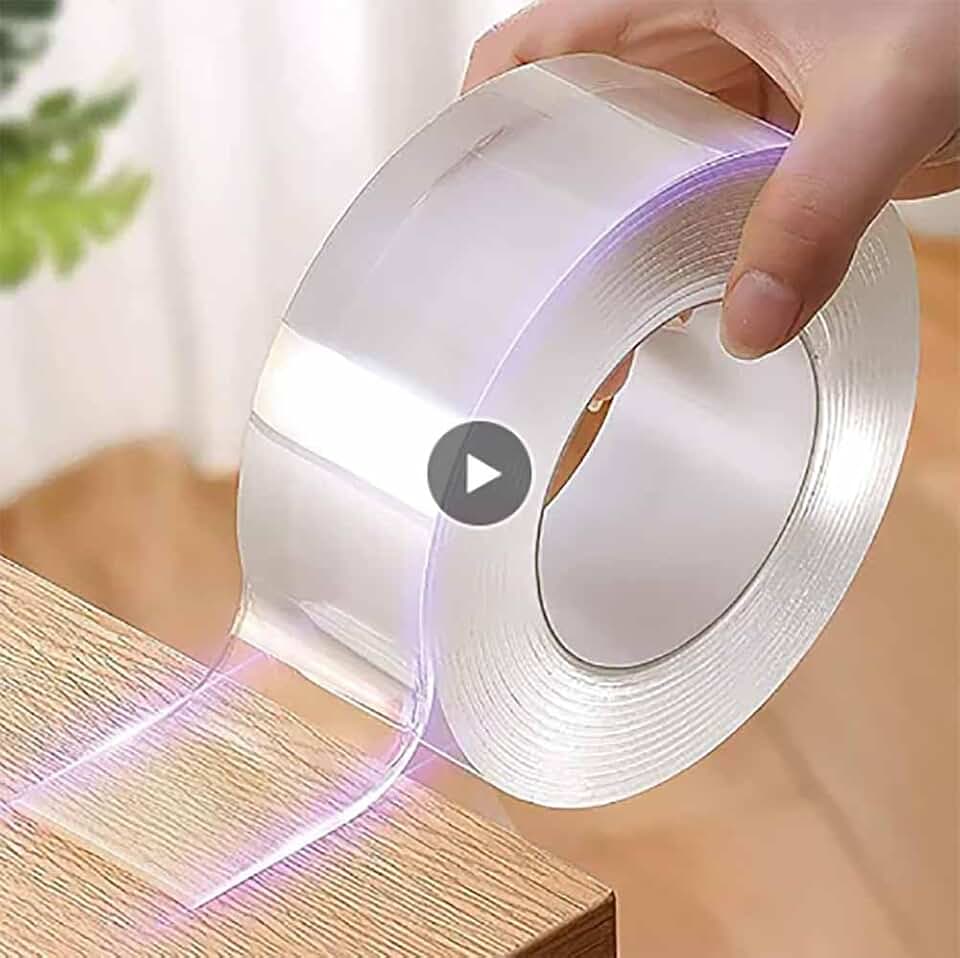 Double Sided Tape Heavy Duty, Nano Tape, Double Sided Mounting Tape, Heavy Duty Double Sided Tape for Walls, Wall Tape, Clear Adhesive Tape (Clear,1x238 inch)