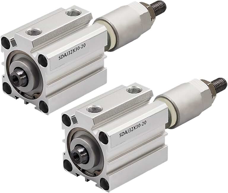 SDAJ50/63mm Bore Double Acting Piston Tools Aluminum Alloy Adjustable Stroke Compact Thin Air Pneumatic Cylinder 1Pcs(with Magnet 75-50,Bore 63mm)