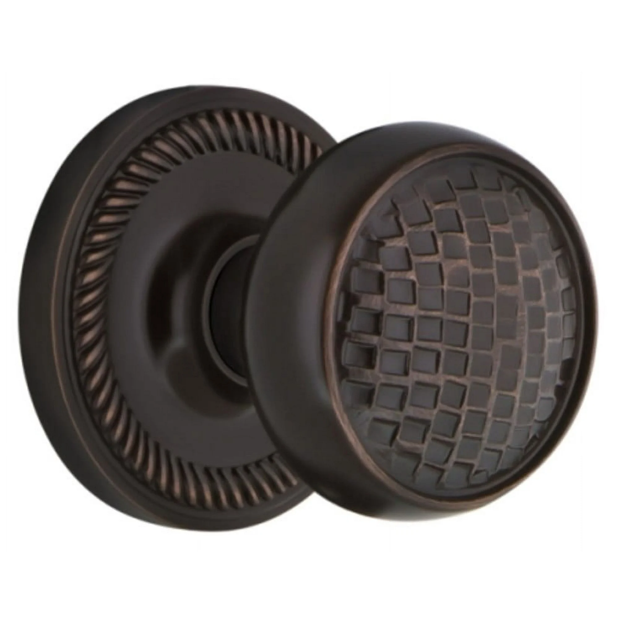 Nostalgic Warehouse Ropcra_Dp_Nk Craftsman Solid Brass Dummy Door Knob Set - Bronze