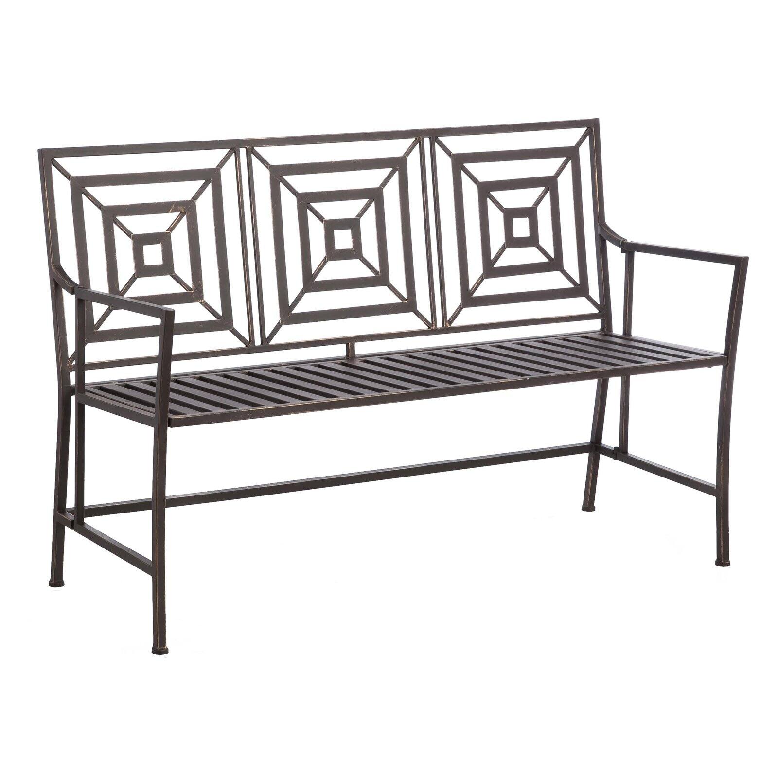 Cape Craftsman Bullseye 53.5 in. Metal Garden Bench