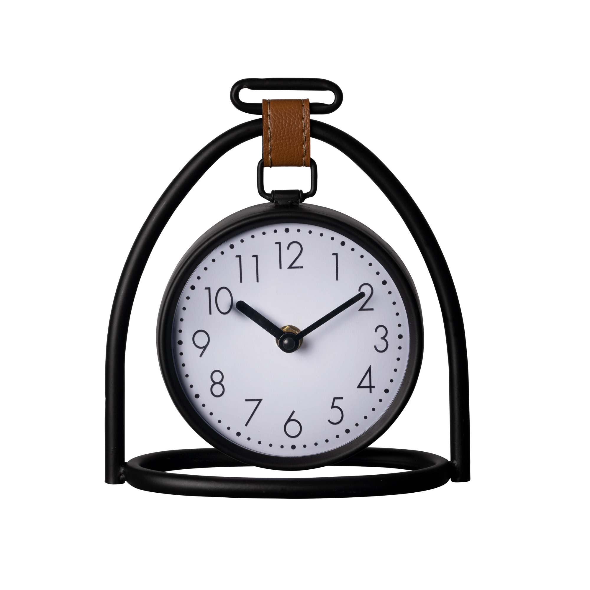 Stratton Home Dcor Black Metal Tabletop Clock