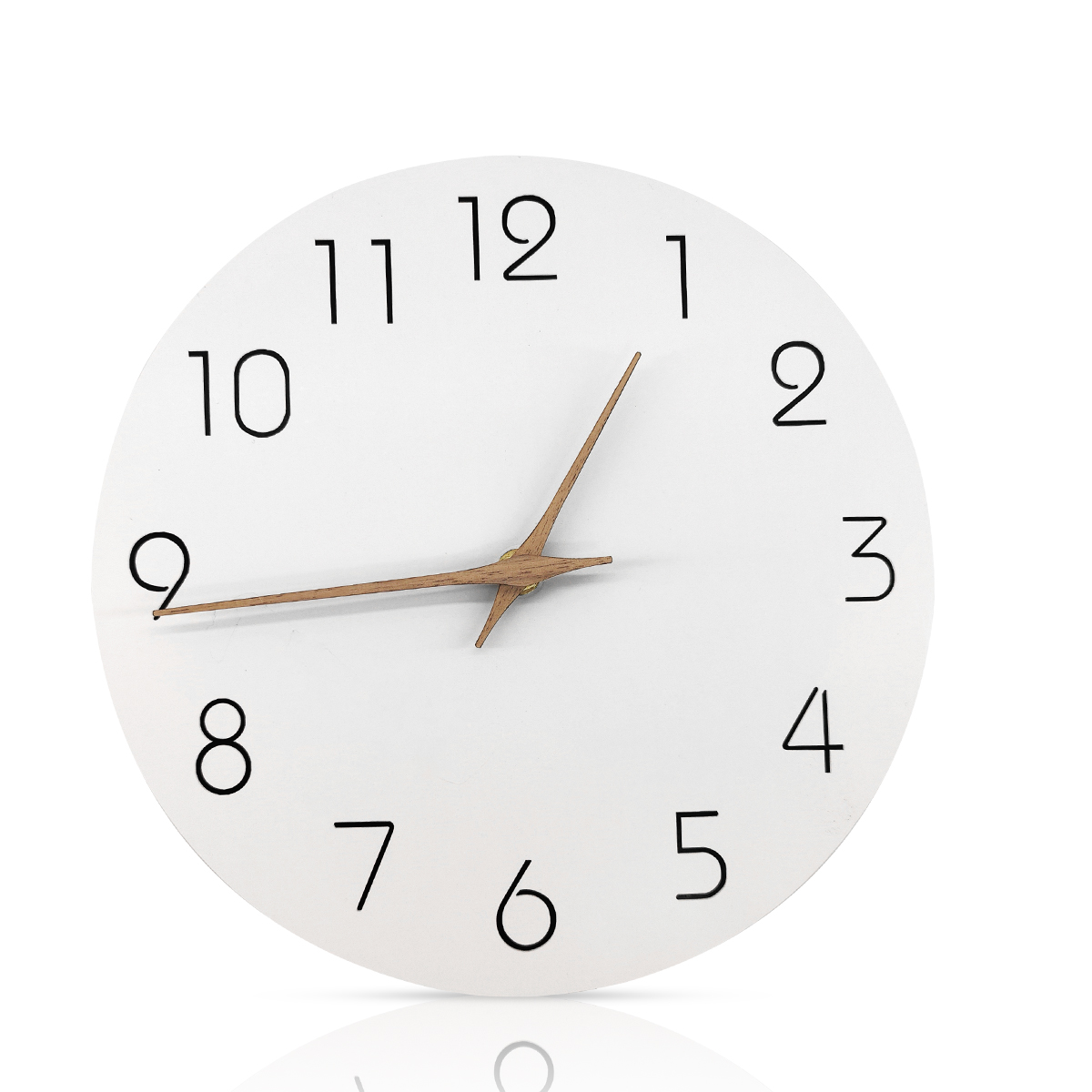 Wall Clocks Battery Operated Round Classic Wall Clock Decorative for Office Living Room Kitchen Home 10in White