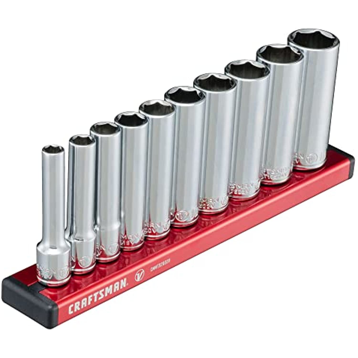 CRAFTSMAN V-SERIES Socket Set, Deep MM, 1/4 Inch Drive, 10 Piece (CMMT17515V)