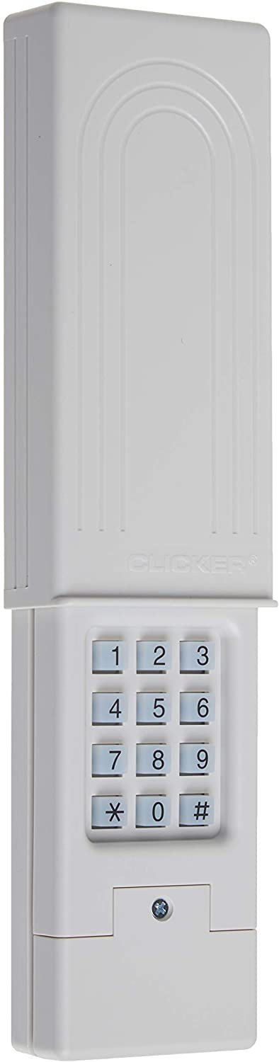 Chamberlain Group Clicker Keyless Entry KLIK2U-P2, Works with Chamberlain, LiftMaster, Craftsman, Genie and More, Security +2.0 Compatible Garage Door Opener Keypad, White