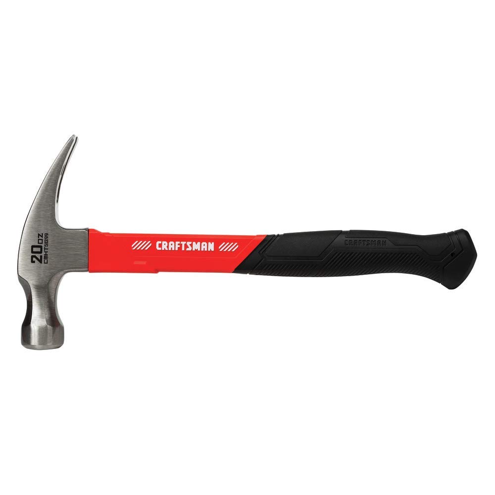 Craftsman 20 oz. Claw Hammer Steel Head Fiberglass Handle 12.75 in. L Smooth Face