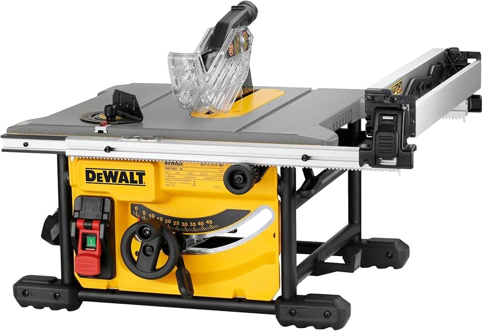 DEWALT Table Saw for Jobsites, 8-1/4 Inch, 15 Amp (DWE7485)