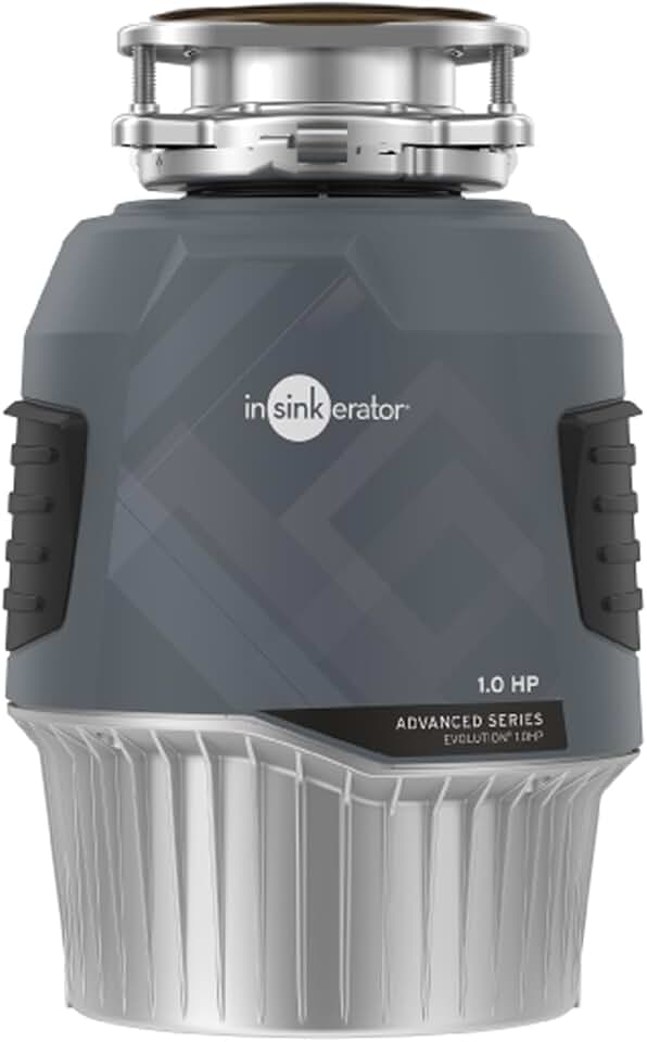 InSinkErator EVOLUTION 1HP 1 HP, Advanced Series Continuous Feed Food Waste Garbage Disposal, Gray
