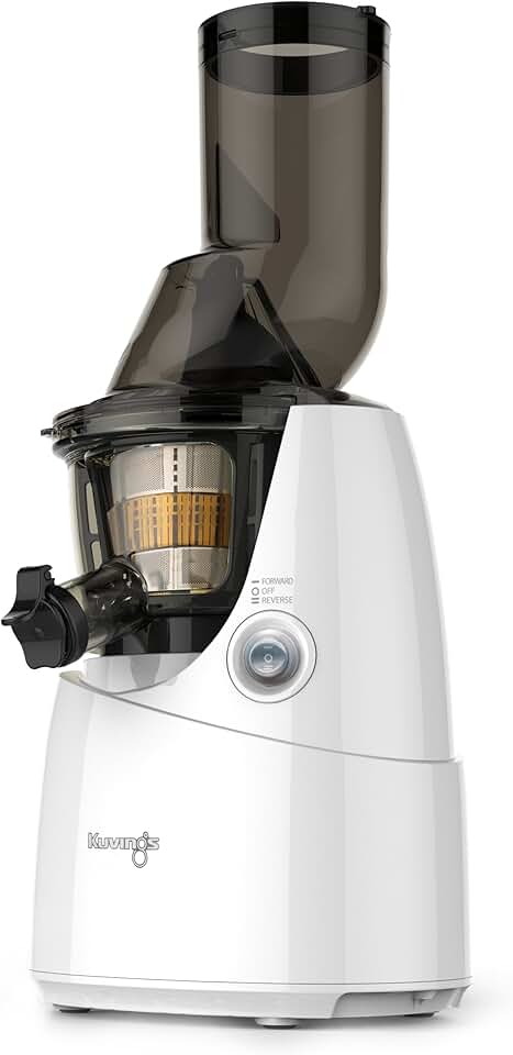 Kuvings Whole Slow Juicer White B6000W with Sortbet Maker, Cleaning Tool Set, Smart Cap and Recipe Book 9