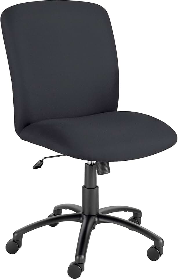 High Back Big and Tall Swivel Desk Task Chair Adjustable Height and Rolling Base, Rated for 24-7 Use, 500 lbs. Weight Capacity, Work or Home Office, Black (3490BL)