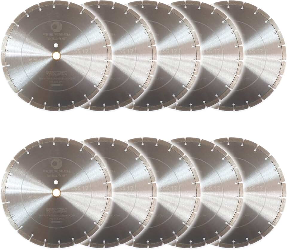 LSS 12 Dry or Wet Cutting General Purpose Power Saw Segmented Diamond Blades for Concrete Stone Brick Masonry (Factory Direct Sale) (10pcs)