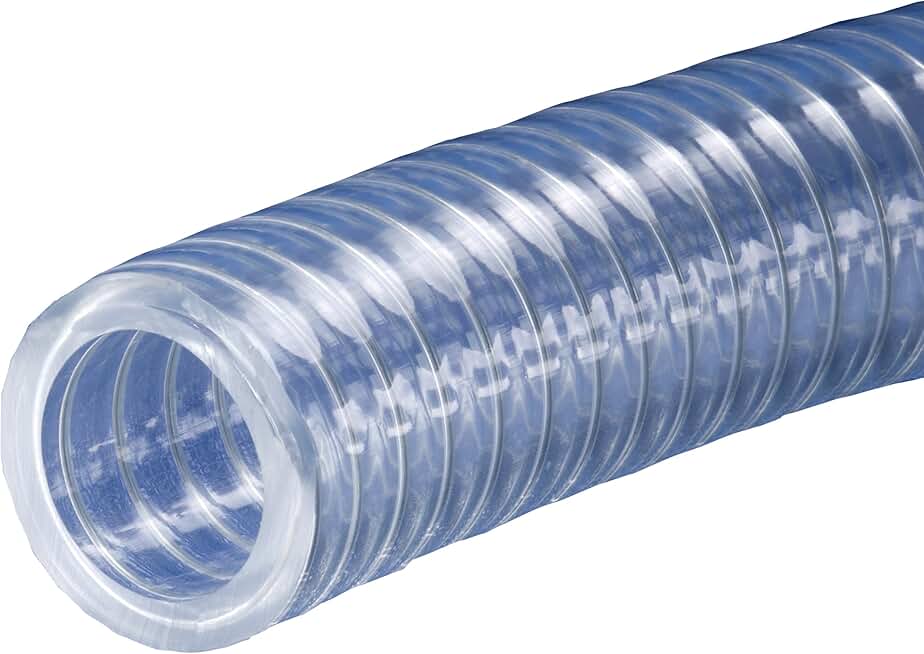 Kuriyama Kuri Tec K7130 Series Heavy Wall PVC Food and Beverage Vacuum/Transfer Hose, 150 psi, 100' Length x 1/2