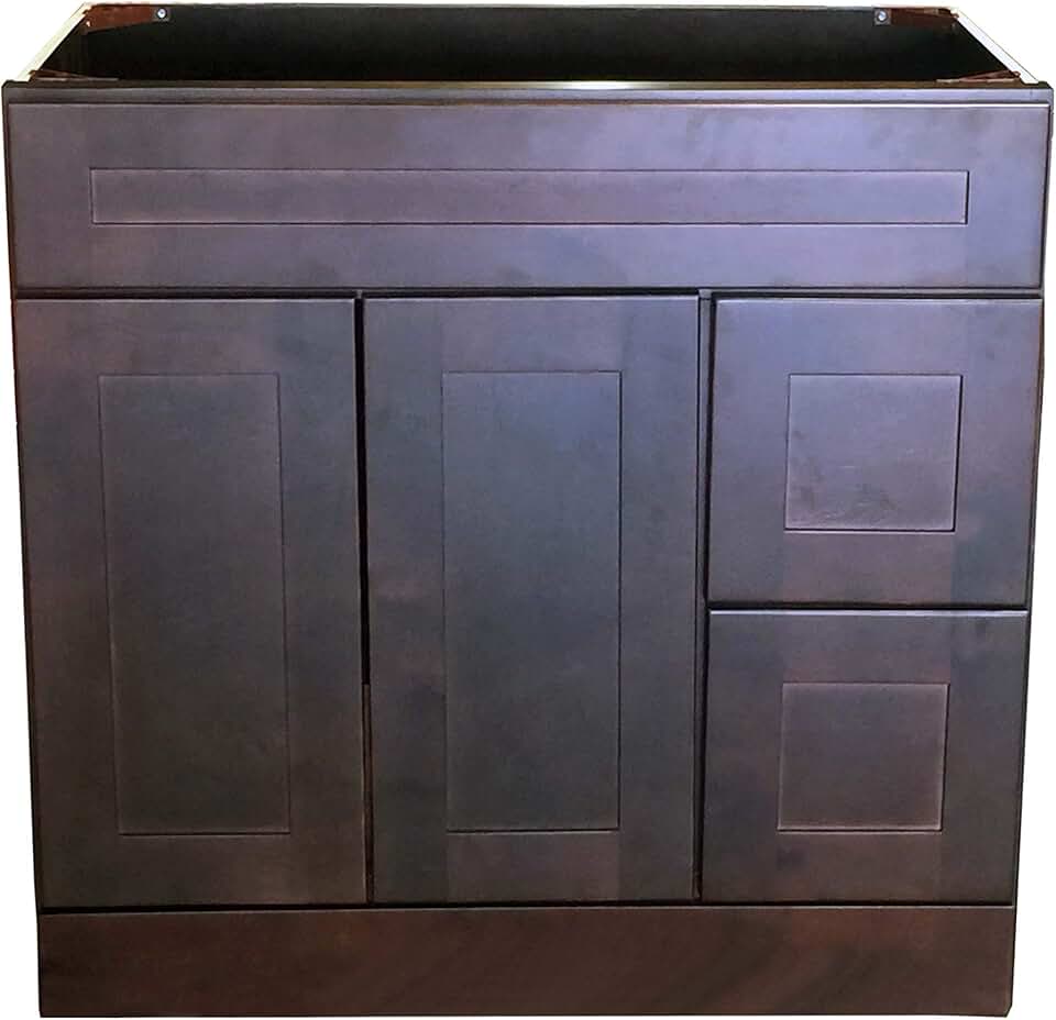 New Espreso Shaker Single-Sink Bathroom Vanity Base Cabinet 36