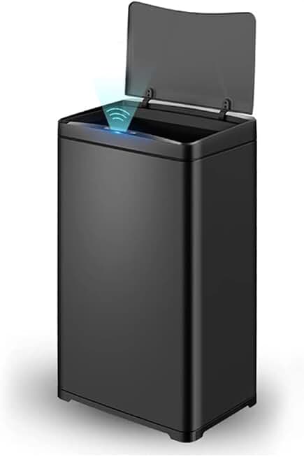 High Capacity Smart Trash Can Stainless Steel Automatic Sensor Garbage Bin for Office Bathroom Kitchen Trash Bin(50L)
