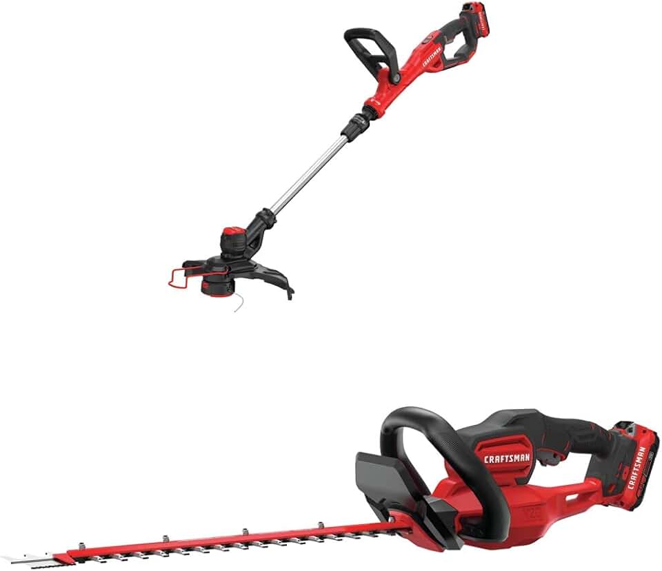 CRAFTSMAN CMCST900D1 V20* Cordless WEEDWACKER® String Trimmer/Edger - Automatic Line Advance Feed with CMCHTS820D1 V20* 22