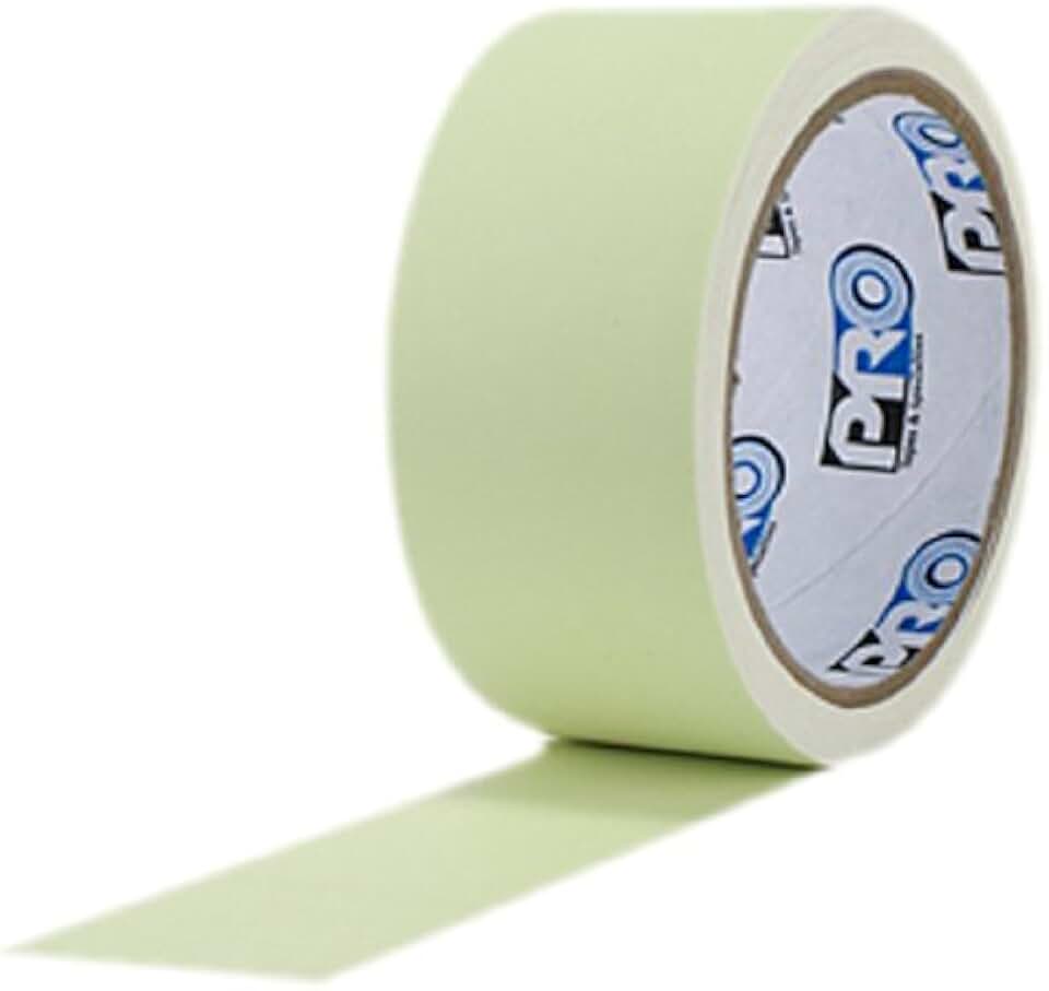 ProTapes Pro Glow Phosphorescent Vinyl Glow in the Dark Tape, 18 mils Thick, 5 yds Length x 1